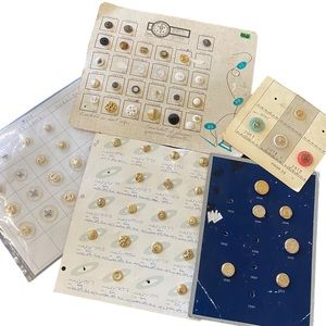 Vintage 5 Button Sales Cards